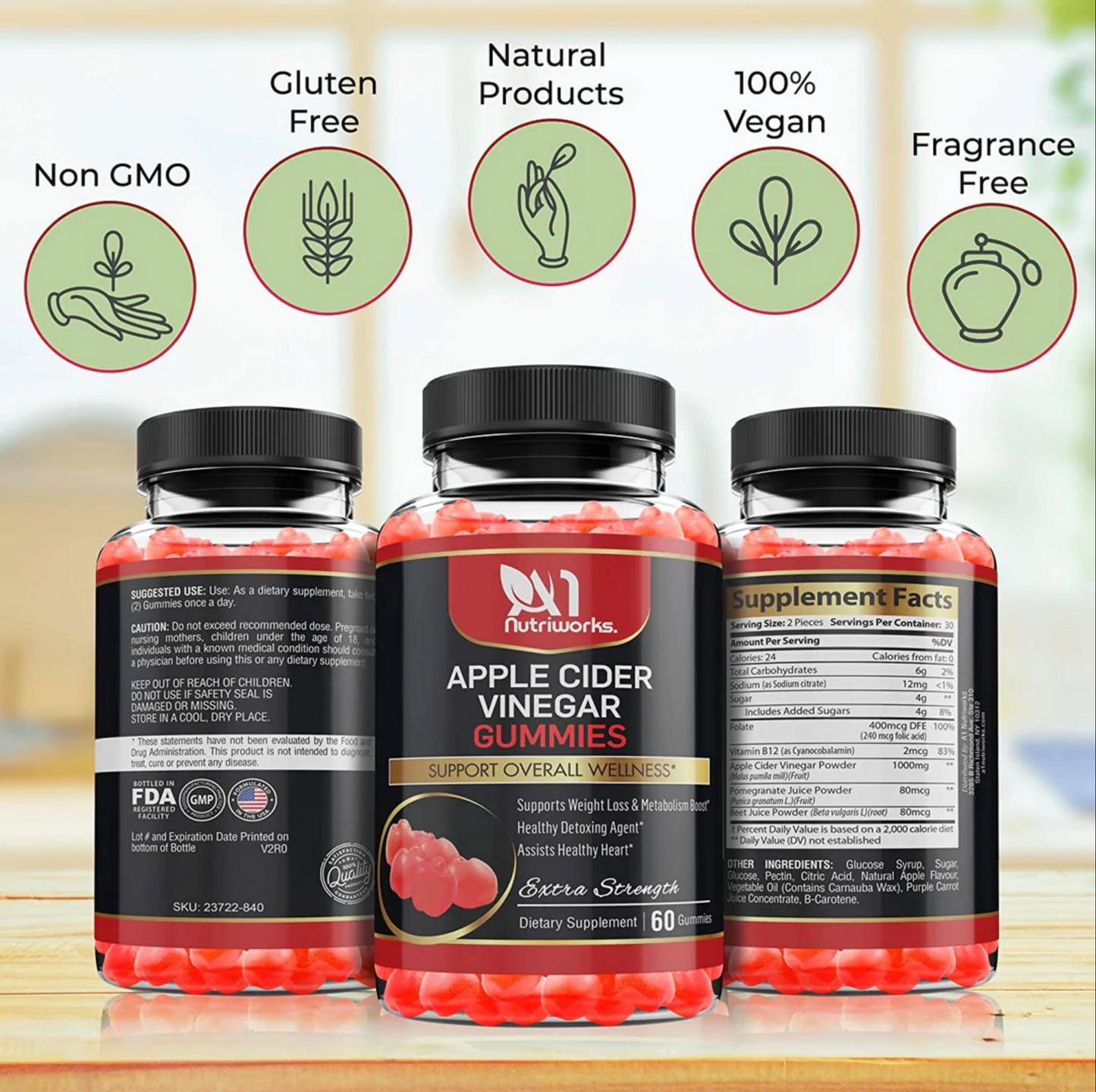 3 Month Supply Apple Cider Vinegar Gummies