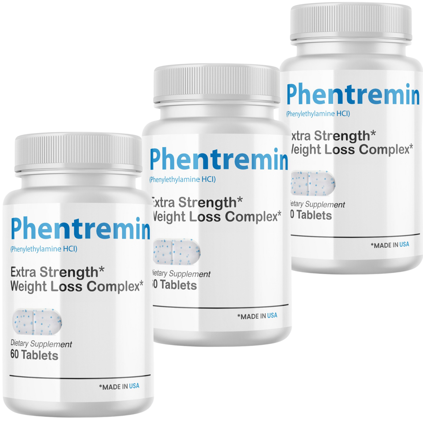 3 Bottles Phentremin - The Official Fat Burner - Professional Grade Ingredients